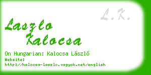 laszlo kalocsa business card