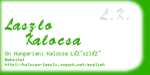 laszlo kalocsa business card